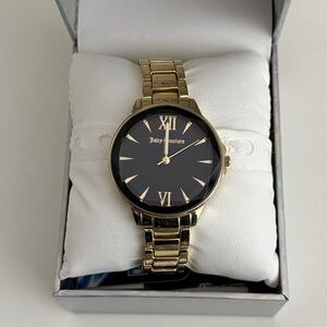 NEW Juicy Couture black and gold watch